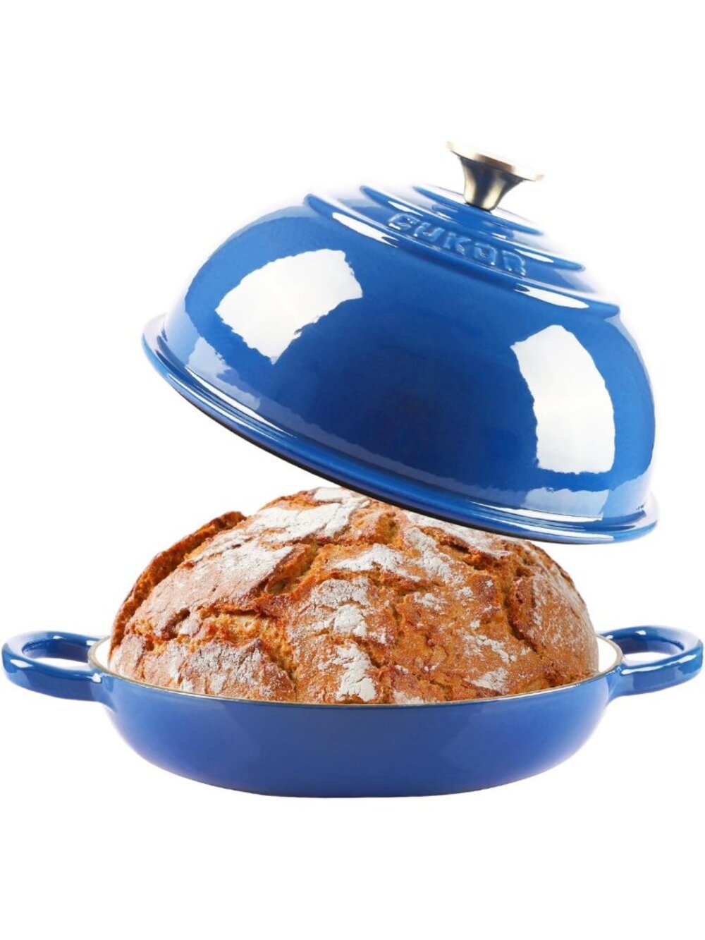 Enameled Cast Iron 7QT Dutch Oven Pot with Lid for Baking, Roasting & Soups